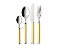 Villeroy & Boch Play! Sunny Day Couverts de table pour 6 personnes, 24 piÃ¨ces, Inox, Manche en plastique jaune