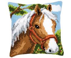Kit coussin au point de croix Un cheval
