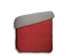 Basic Play Collection Housse de Couette réversible Unie Rouge/Gris 180 x 220 cm Rojo y Gris