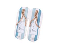 Biazd se011Â _ 01Â Sandales Porte Photo, Bois, Summer Bleu, 20Â x 23Â x 4.5Â cm, 2Â unitÃ©s