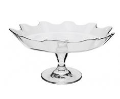 Dajar Plateau à gâteau en Verre Transparent 32 cm