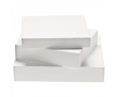 Decora en polystyrène en forme de rectangle 1 Sucette gâteau pour décoration, Blanc cassé,, Polystyrène, ecru, 20 x 30 x 7.5 cm