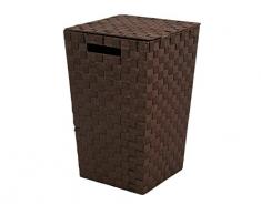 Franz mÃ¼ller Panier Ã linge carrÃ© en nylon tressÃ© marron