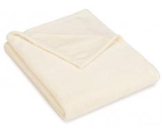 AmazonBasics Plaid en peluche toucher velours - Pour le canapé, Ivoire