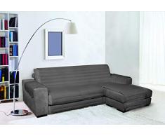 Elegant Housse de canapé matelassé, gris foncé, 240 cm