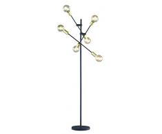 Trio Leuchten 406700632 Cross Lampe Sur Pied, MÃ©tal, E27, 1 W, Noir Mat, 54,5 x 54,5 x 165 cm