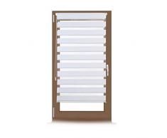 Relaxdays Store enrouleur double face klemmfix en blanc sans perçage fenêtre porte balcon en tissu 56-x156 cm, blanc