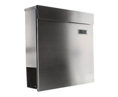 Rottner T05744 Kensington Boîtes aux lettres en acier inoxydable Boîte à journaux intégré