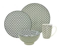 Creatable 19736 imprimÃ© New Style Black Cross Service de Table Pierre Multicolore 33 x 18 x 34,5 cm 4 PiÃ¨ces