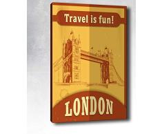 Bonamaison Peinture sur toile, multicolore, 70 x 100 cm - ConÃ§u et fabriquÃ© en Turquie