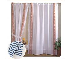 ForenTex Rideaux Bain David Bleu avec avec Motifs résistant à leau, Anti-moisissure et imperméable Polyester, 140 x 180 cm