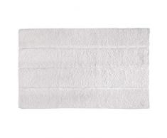 iDesign Stripe tapis de bain doux, sortie de douche rectangulaire en coton, blanc