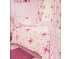 Club Enfant Papillon Parure de lit Housse de Couette Double et 2Â taie doreiller, en Polycoton, Multicolore