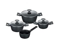 Berndes 11301 Lot de 4 casseroles à induction en aluminium Noir