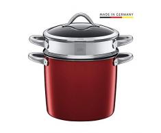 Silit 0524.1868.11 Vitaliano Rosso Marmite pâtes avec couvercle 24 cm Rouge