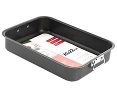 Home Maitre Plat Ã rÃ´ti, revÃªtement Anti-adhÃ©sif, 30Â x 22Â cm, Aluminium, Anthracite/Noir