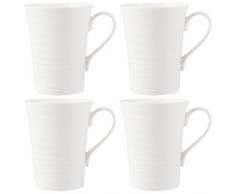 Mikasa Ciara Lot de 4 tasses en porcelaine fine Blanc 400 ml