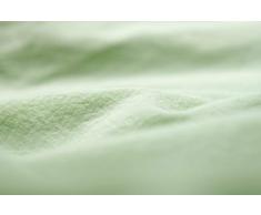 L1NK STUDIO Drap Plat uni pour lit 200 cm (290X280cm) 100% Coton (Percale 200 Fils) Soft Green
