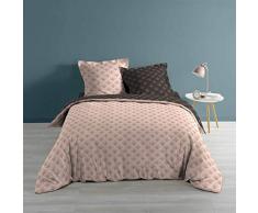 douceur dintÃ©rieur parure 3 piÃ¨ces 240x220 cm goldy rose/or rose