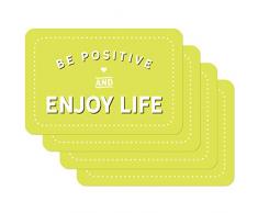 Venilia Set de table ENJOY, 45 x 30 cm, 4 pcs, antidÃ©rapant rÃ©siste Ã la chaleur et fait, PolypropylÃ¨ne, 59069