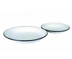 Ibili 912928 Assiette en acier Ã©maillÃ© vitrifiÃ© Blanche 28 cm