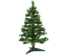 Autour de Minuit 5SAF144WW Las Vegas Sapin Fibre Optique avec 80 LED Noir/Blanc 90 cm