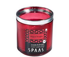 Spaas Bougie parfumÃ©e en Verre modulaire Cire de Paraffine Rouge vin 76 mm