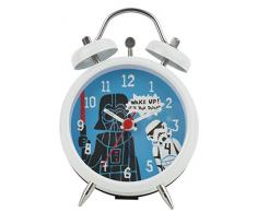 Star Wars Darth Vader et Stormtrooper Mini Twin Bell Horloge, Blanc