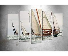 Bonamaison Peinture sur toile, multicolore, 100 x 60 cm, 5 unit - Conçu et fabriqué en Turquie