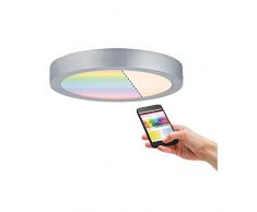 Paulmann 50087 SmartHome Zigbee Panneau LED Cesena, 300 mm, 17W, RGBW, 230V, Chrome mat, Plastique