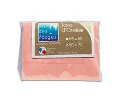 Nuit des Vosges 2103717 Cotoval Taie dOreiller Uni Coton Rose 50 x 75 cm
