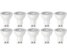 AmazonBasics Spot LED type GU10, 4.7W (Ã©quivalent ampoule incandescente de 50W), blanc chaud - Lot de 10