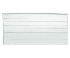 Home Assiette Rectangulaire Ã Rayures, en Verre, Transparent/Vert, 26Â x 26Â x 12Â x 1Â cm