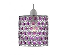Lighting Collection 700047 Suspension non électrifiée Chromé/violet 60 W