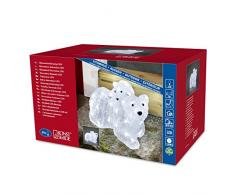 Konstsmide 6191-203 Eclairage dOurs Polaires MÃ¨re et Petit 96 LEDs 24 V Blanc CÃ¢ble Transparent