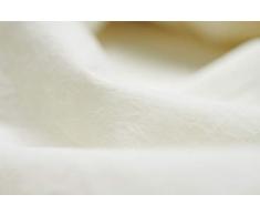 L1NK STUDIO Drap Housse uni pour lit 105 cm (105x200x35cm) 100% Coton (Percale 200 Fils) Beige