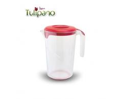 Eco Plast Pichet avec Couvercle, Jaune/Vert/Violet/Rouge, Taille Unique