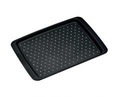 KESPER 77221 Plateau de Service antidérapant Noir, Plastique, 35 x 26 x 2 cm