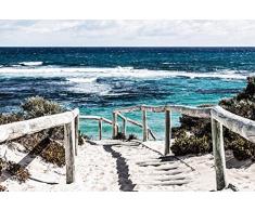 Scenolia Papier Peint IntissÃ© Paysage Marin et CÃ´te Sauvage 4 x 2,70m - DÃ©coration Effet Trompe lâOeil - RevÃªtement Panoramique Mural - Pose Facile et QualitÃ© HD