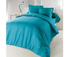 douceur dintérieur housse de couette 2 personnes 260x240cm 57 fils lina outremer