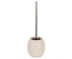 MSV 140758 Manali Brosse WC Céramique Acier Inoxydable/Grès/PP Beige Manali 0,1 x 39 x 0,1 cm