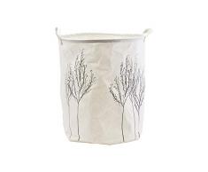 House Doctor Sac à Linge Bois Blanc 40 x 40 cm