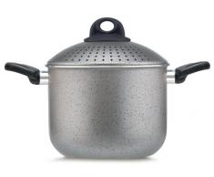 PENSOFAL Pen9923 Marmite PastaSì 5lt Family, diam. 20cm, Série Inducta, effet pierre, Gris metallisè