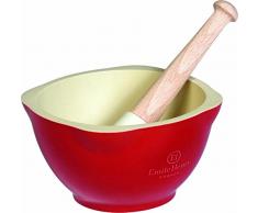 Emile Henry Eh340255 Mortier Et Pilon CÃ©ramique Rouge Grand Cru 14 X 14 X 8 cm