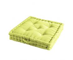 COUSSIN DE SOL 60 x 60 x 10 CM COTON UNI PACIFIQUE ANIS