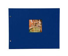 Goldbuch Album Photo à vis Bella Vista - avec découpe pour fenêtre, Carton, Bleu, 39 x 31 cm