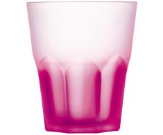 Luminarc 8012012 America Techno Col Lot de 6 Gobelets Forme Basse Rose 8,4 x 8,4 x 10 cm