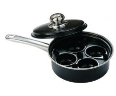 Premier Housewares Pocheuse Ã oeufs Manche et bouton en inox Ãmail Noir