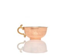 Moscow Mule Cups Germany Classique Ayran/cruche/Cup Gobelet en Laiton en cuivre | fabriquÃ© Ã la Main, IntÃ©rieur Ã©tamÃ©, MiroirÂ âÂ de qualitÃ© avec poignÃ©e