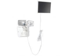 Globo Double spot à énergie solaire avec détecteur de mouvements Usage extérieur IP44 Blanc